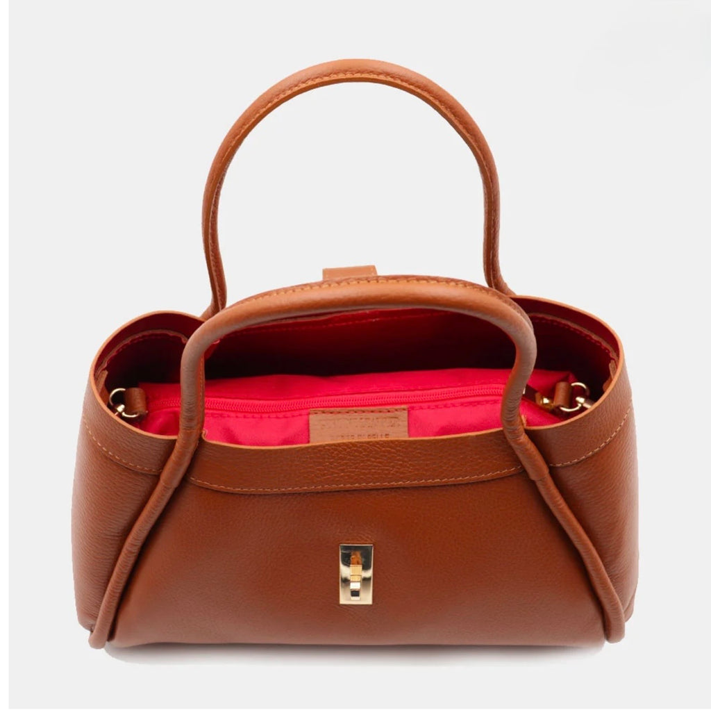The Lucca Mini Belted Leather Tote | 100% Handcrafted in Italy