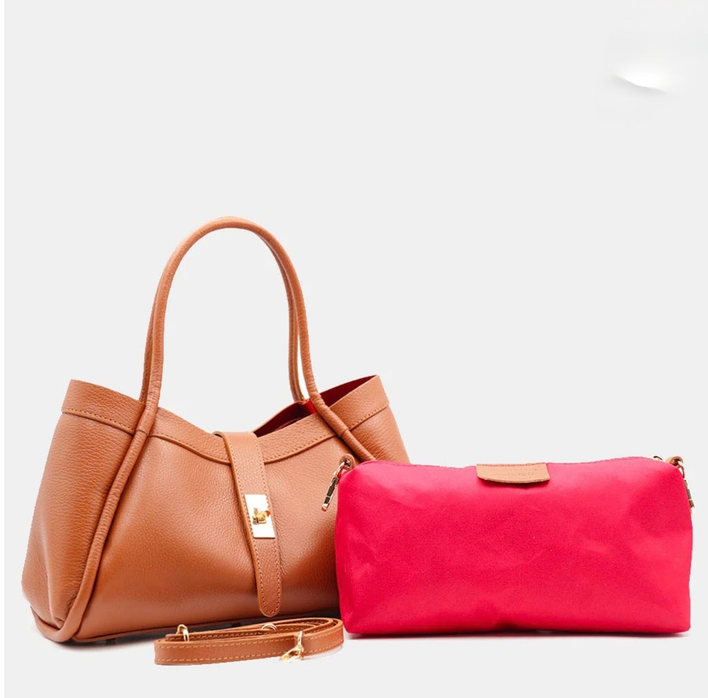 The Lucca Mini Belted Leather Tote | 100% Handcrafted in Italy
