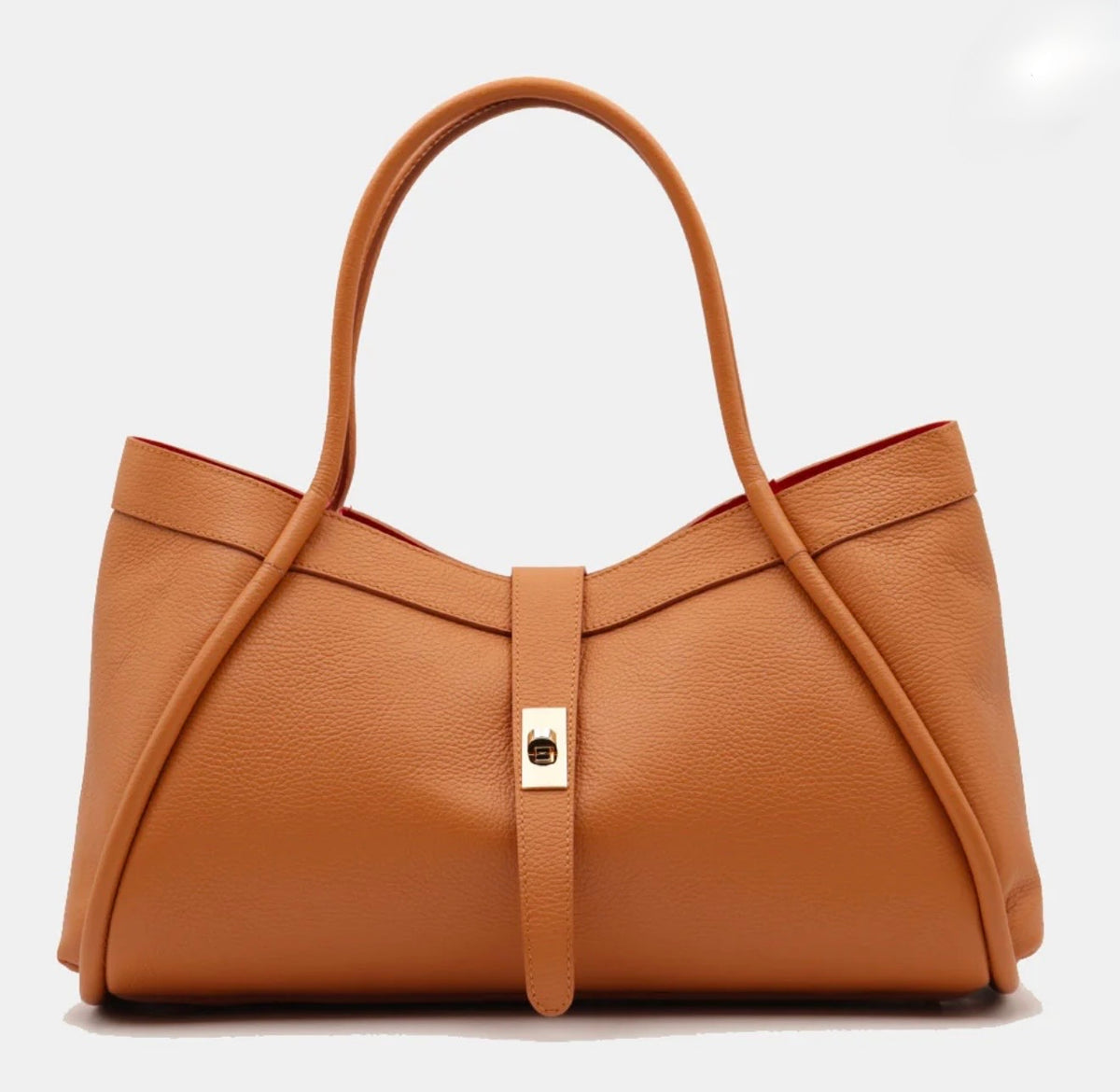 The Lucca Large Belted Leather Tote | 100% Handcrafted in Italy