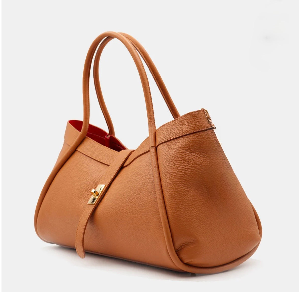 The Lucca Large Belted Leather Tote | 100% Handcrafted in Italy