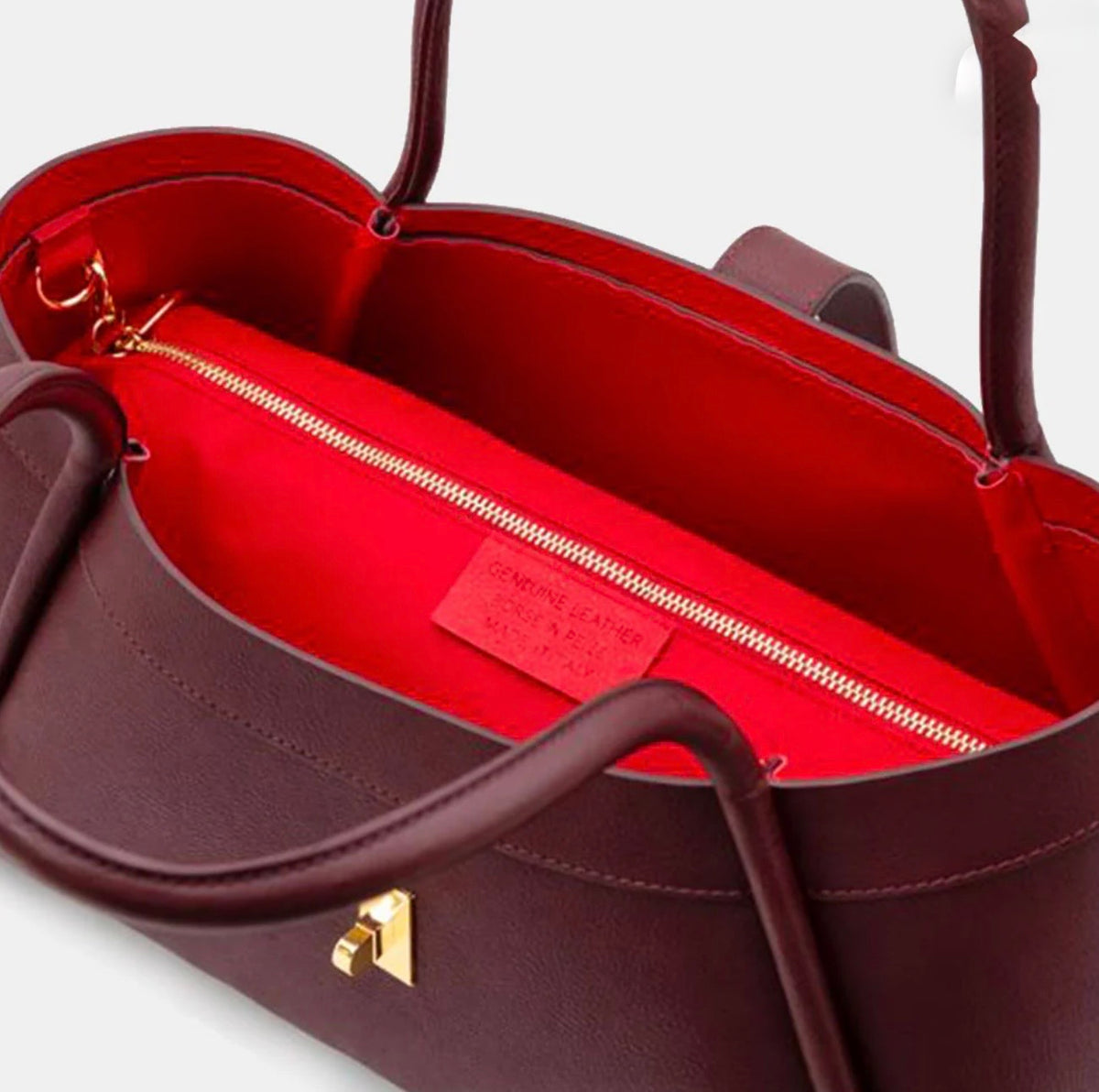 The Lucca Large Belted Leather Tote | 100% Handcrafted in Italy