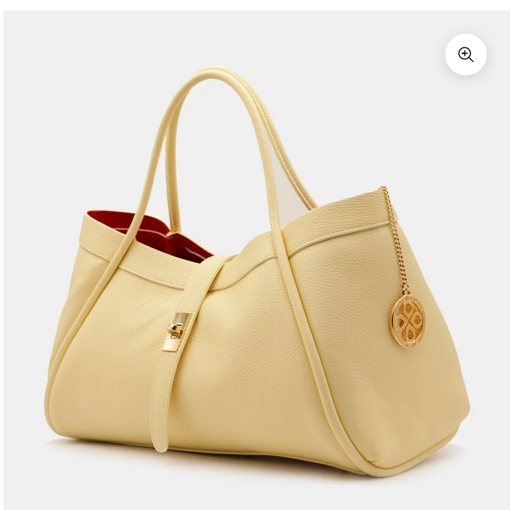 The Cortona Pebble Leather Shoulder Tote Bag