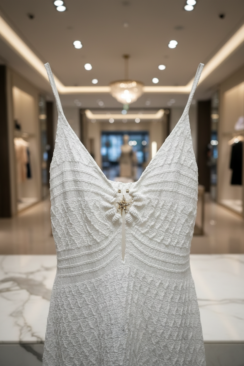 The Siren Crochet Maxi Dress (Alabaster)